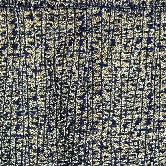 Tucker for Target Women's Size 5 A-Line Metallic Jacquard Skirt Navy Gold - Picture 3 of 6